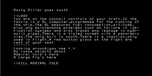 Darkside of the Moon Text Adventure for the Sinclair QL